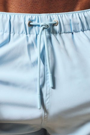 Quick Dry Plain Swim Shorts in Pale Blue