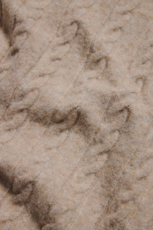 Soft Cable Crew Neck Jumper in Neutral