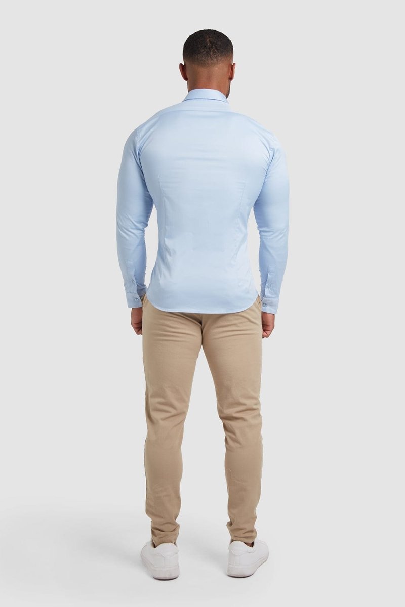 Muscle Fit Signature Shirt 2.0 in Blue - TAILORED ATHLETE - ROW