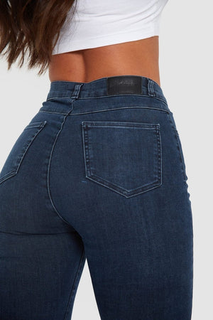 High Waisted Jeans in Dark Blue - TAILORED ATHLETE - ROW