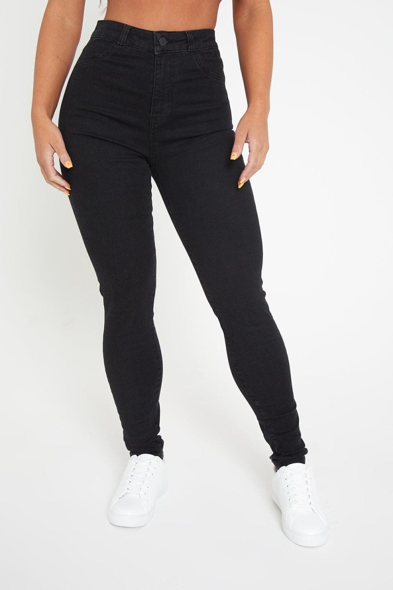 High Waisted Jeans in Black - TAILORED ATHLETE - ROW