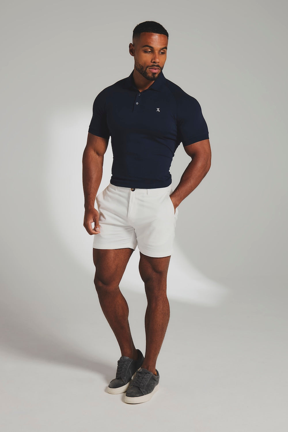 Muscle Fit Polo Shirt in True Navy