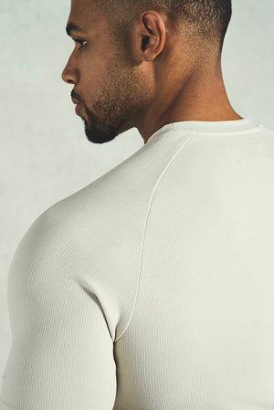 Textured Jersey T-Shirt in Alabaster