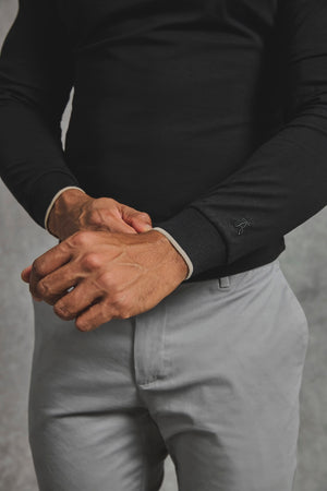 Tipped T-Shirt in Black