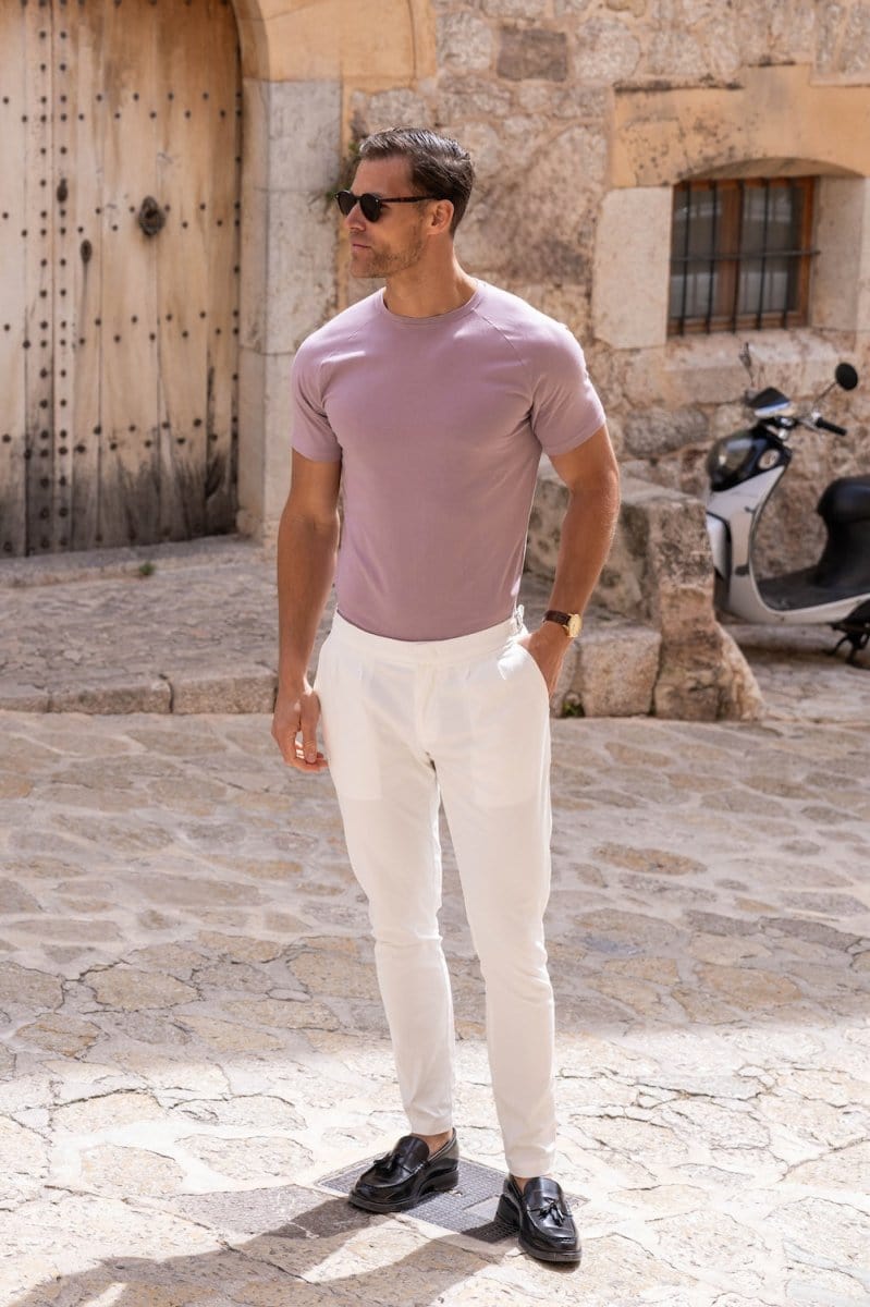 Muscle Fit T-Shirt in Dusty Lilac - TAILORED ATHLETE - ROW