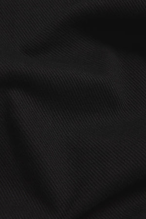 Twill Jersey Shacket in Black