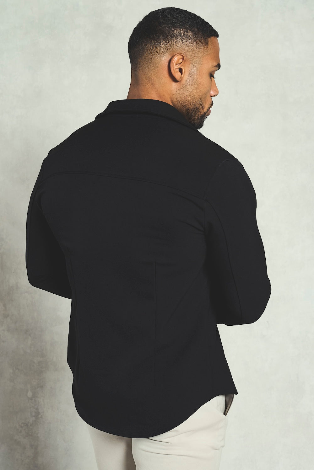 Twill Textured Shirt in Black