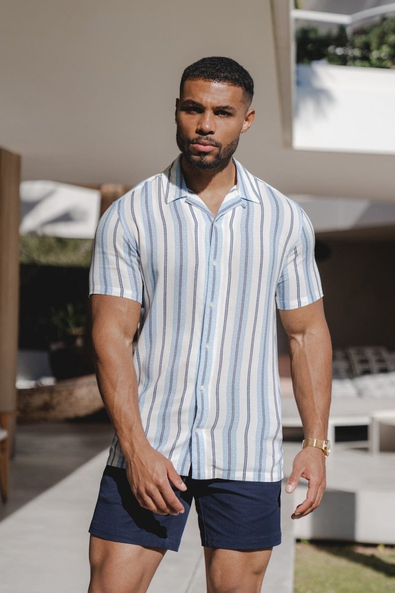 Aztec Stripe Print Shirt - TAILORED ATHLETE - ROW
