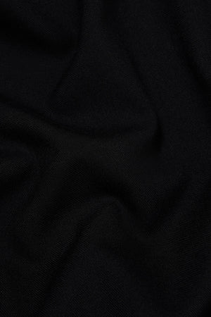 Woven Popper Overshirt in Black