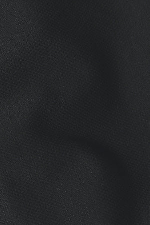 Zip Neck Polo Shirt in Black