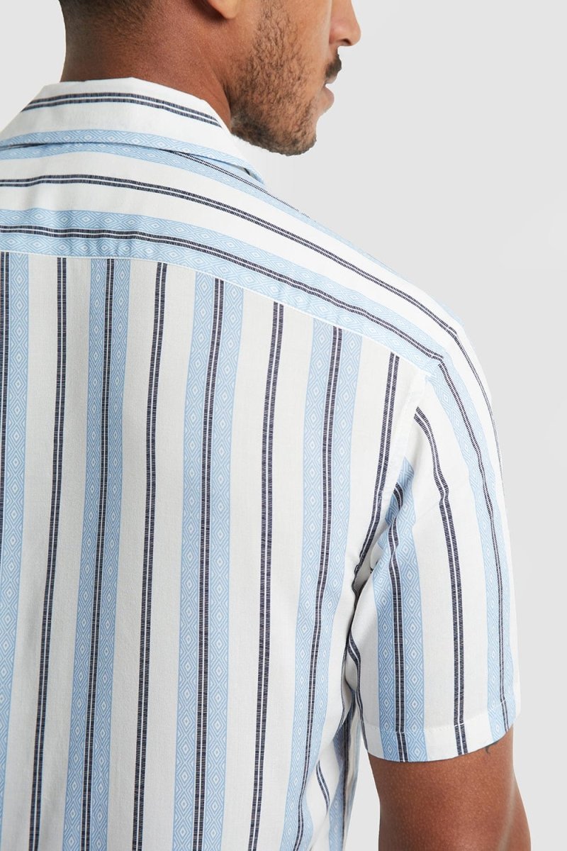 Aztec Stripe Print Shirt - TAILORED ATHLETE - ROW