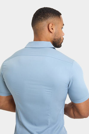 Bamboo Revere Collar Shirt in Duck Egg - TAILORED ATHLETE - ROW