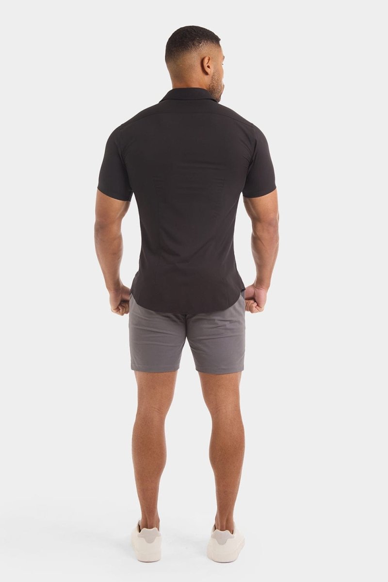 Muscle Fit Chino Shorts in Dark Grey - TAILORED ATHLETE - ROW