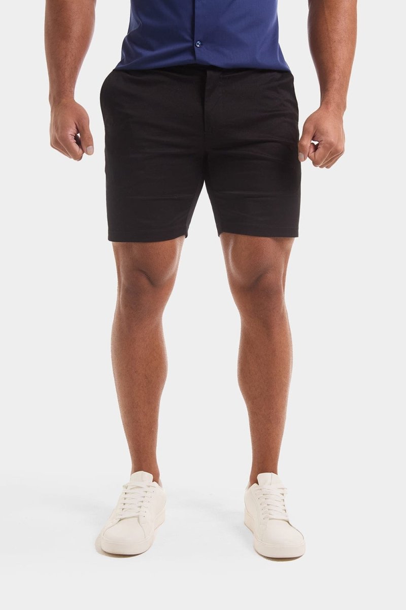Muscle Fit Chino Shorts in Black - TAILORED ATHLETE - ROW