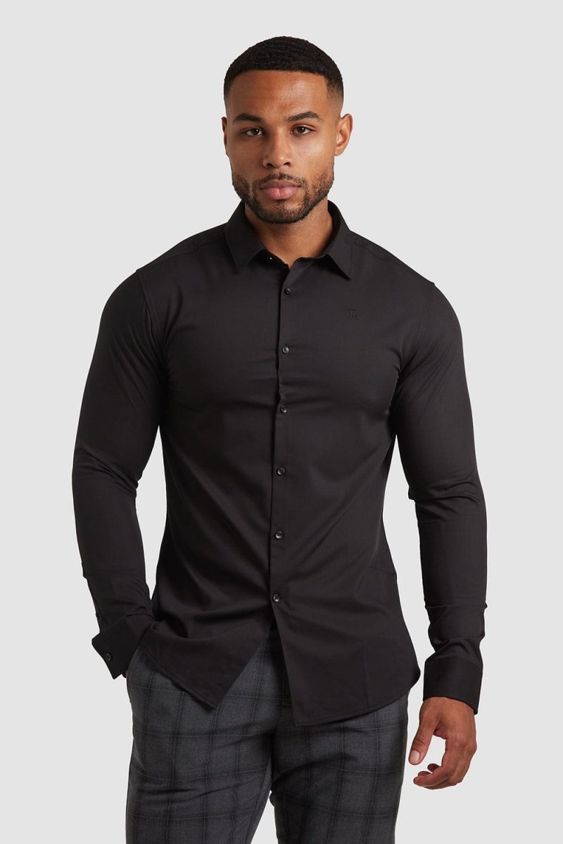 Bamboo Shirt in Black - TAILORED ATHLETE - ROW