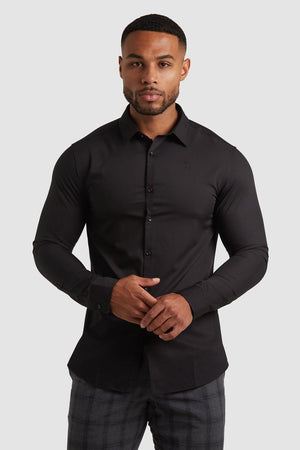 Bamboo Shirt in Black - TAILORED ATHLETE - ROW