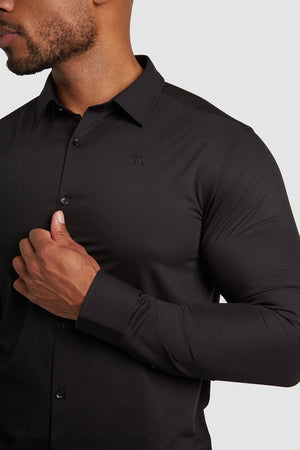 Bamboo Shirt in Black - TAILORED ATHLETE - ROW