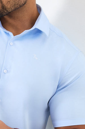 Short Sleeve Bamboo Shirt in Light Blue - TAILORED ATHLETE - ROW