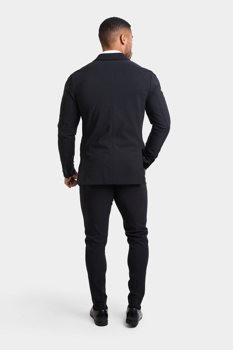 True Muscle Fit Tech Suit Jacket in Black - TAILORED ATHLETE - ROW