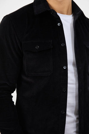 Cord Overshirt in Black - TAILORED ATHLETE - ROW