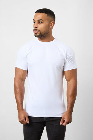 3 Pack Muscle Fit Crew Neck T-Shirt in Sage/ White/ Sand - TAILORED ATHLETE - ROW