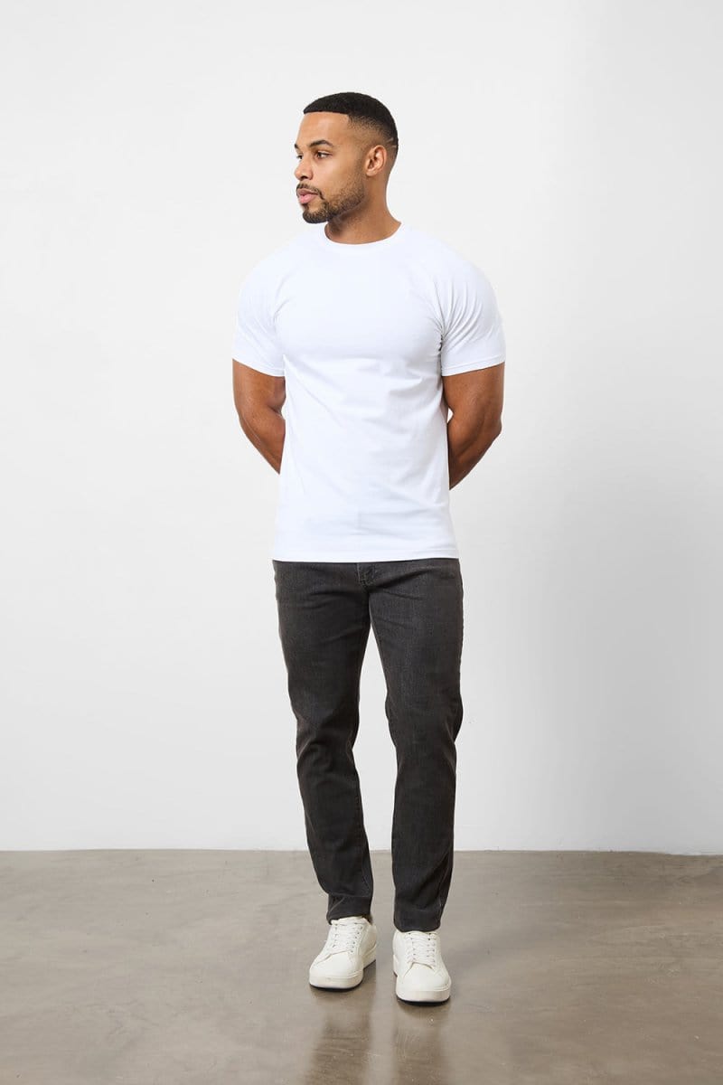 3 Pack Muscle Fit Crew Neck T-Shirt in Sage/ White/ Sand - TAILORED ATHLETE - ROW