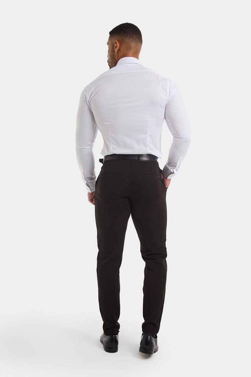 Muscle Fit Cutaway Collar Shirt in White - TAILORED ATHLETE - ROW