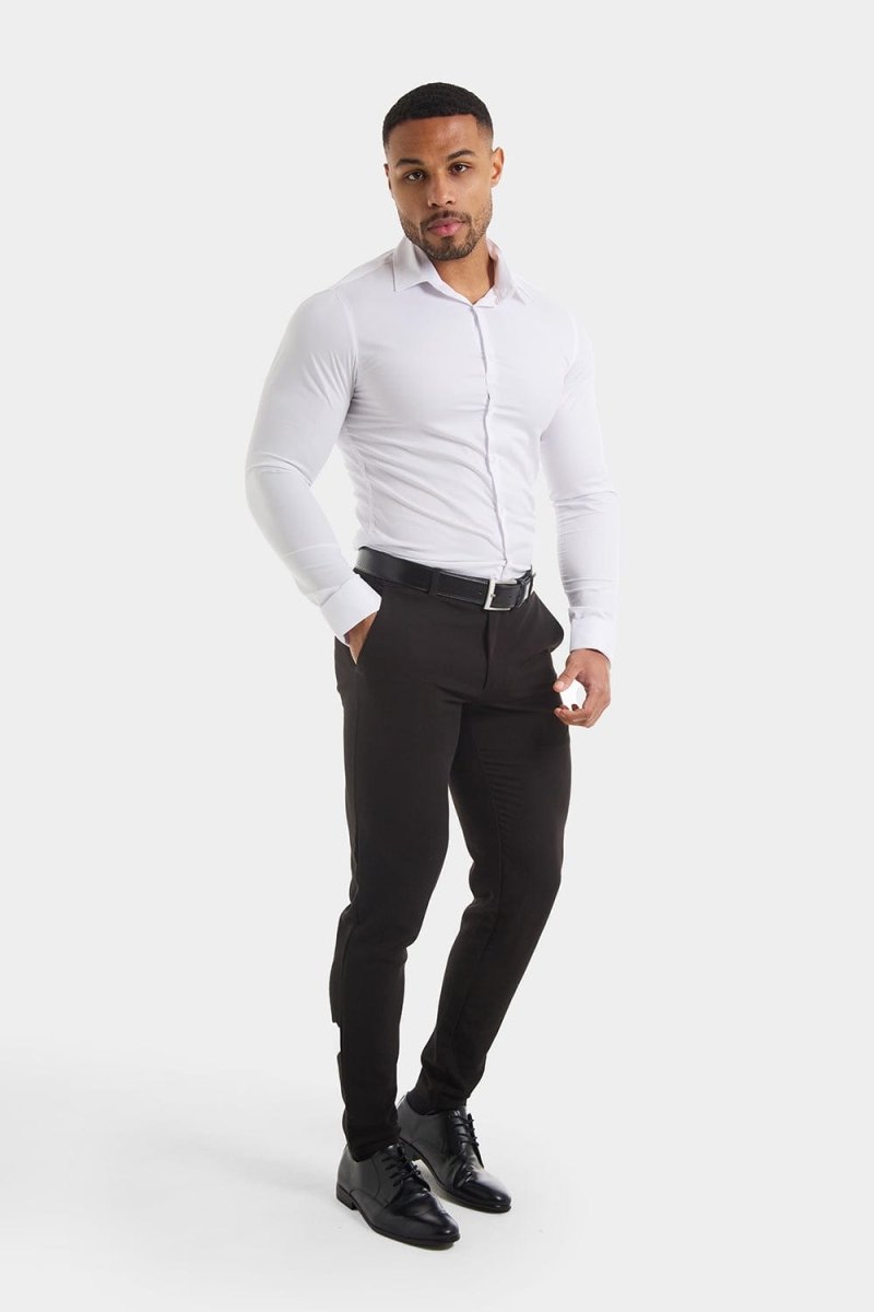 Double Cuff Shirt in White - TAILORED ATHLETE - ROW