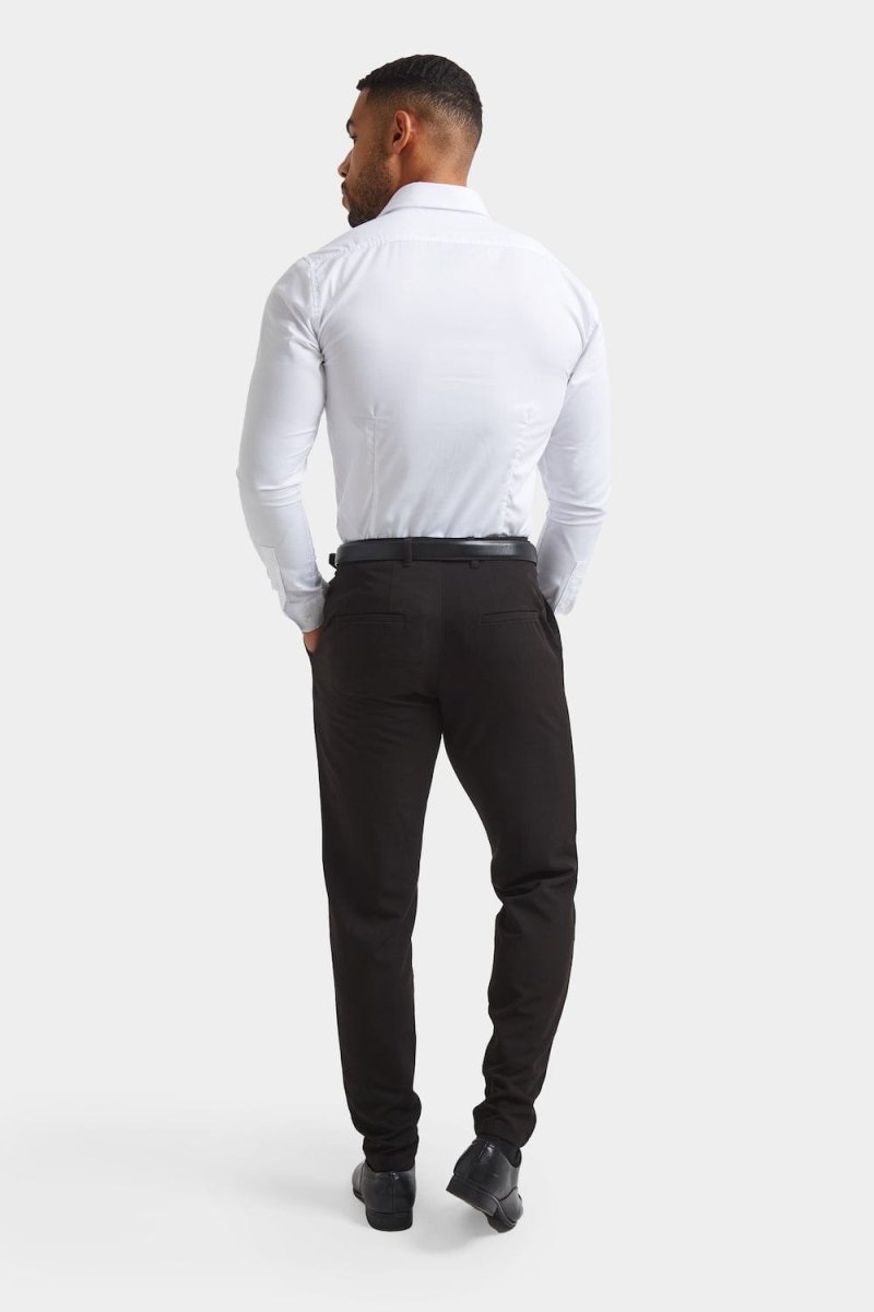 Muscle Fit Dress Shirt in White - TAILORED ATHLETE - ROW