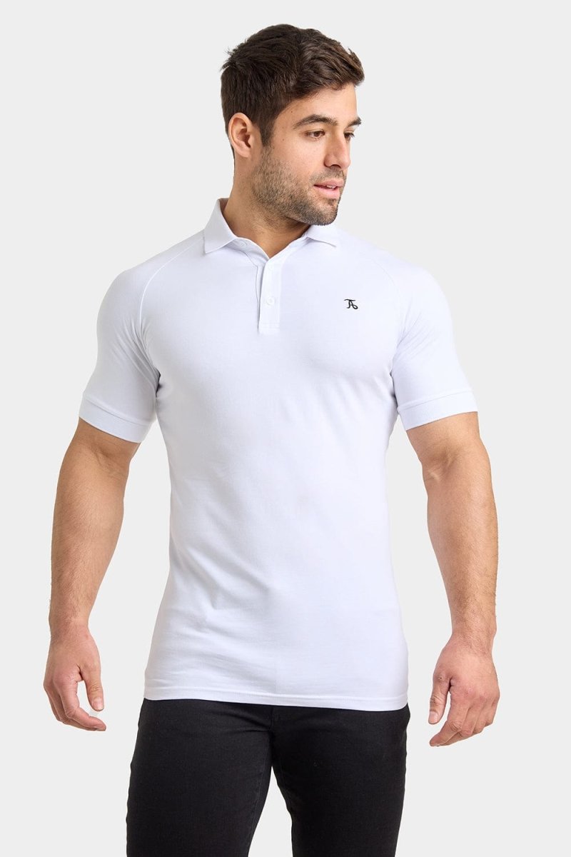 Muscle Fit Polo Shirt in White - TAILORED ATHLETE - ROW