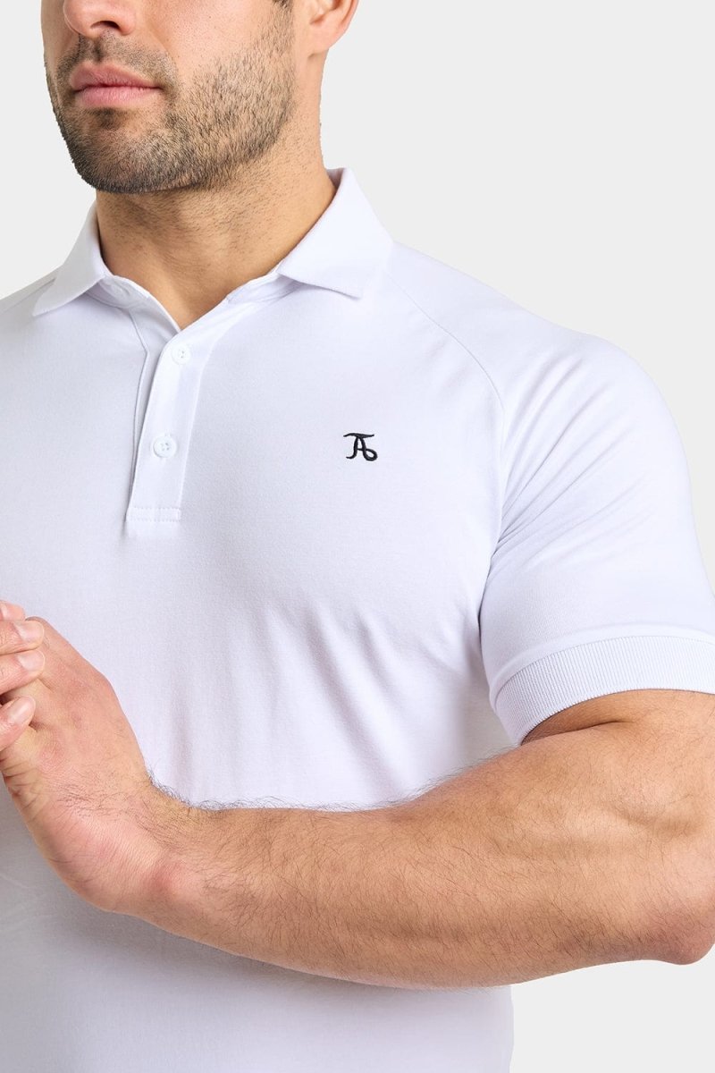 Muscle Fit Polo Shirt in White - TAILORED ATHLETE - ROW