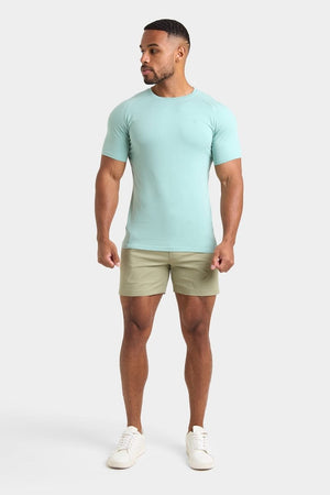 Premium Muscle Fit T-Shirt in Soft Aqua - TAILORED ATHLETE - ROW