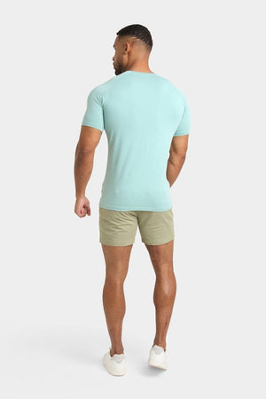 Premium Muscle Fit T-Shirt in Soft Aqua - TAILORED ATHLETE - ROW