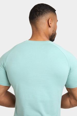 Premium Muscle Fit T-Shirt in Soft Aqua - TAILORED ATHLETE - ROW