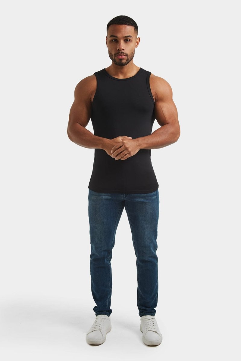Muscle Fit Vest in Black - TAILORED ATHLETE - ROW