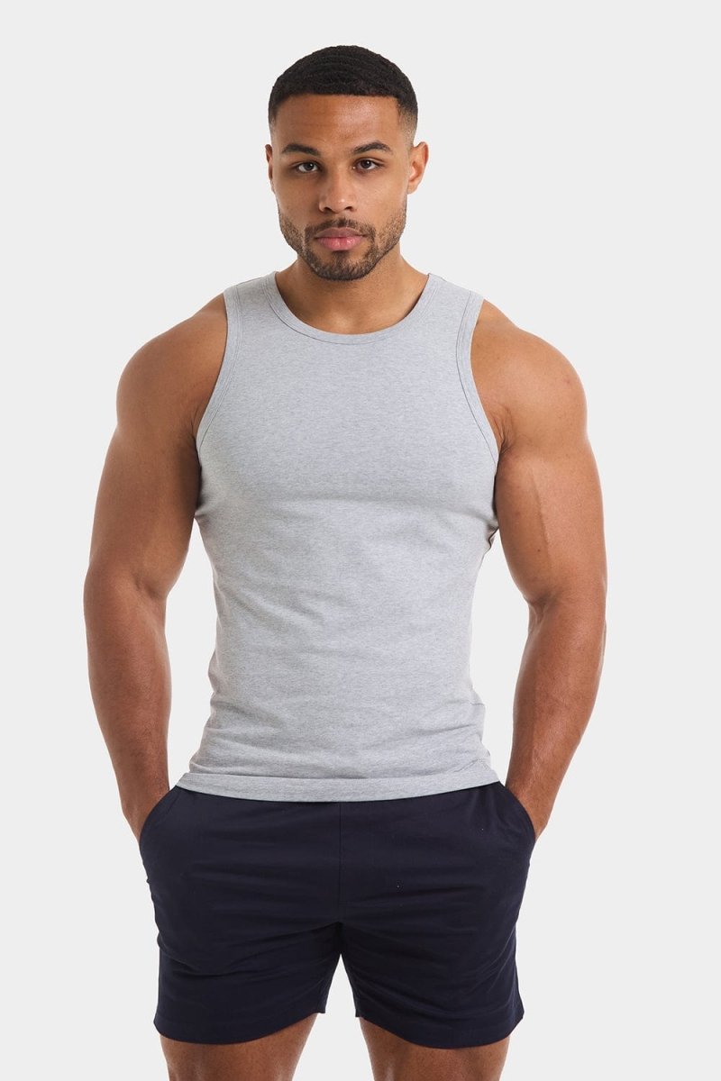 Muscle Fit Vest in Grey Marl - TAILORED ATHLETE - ROW