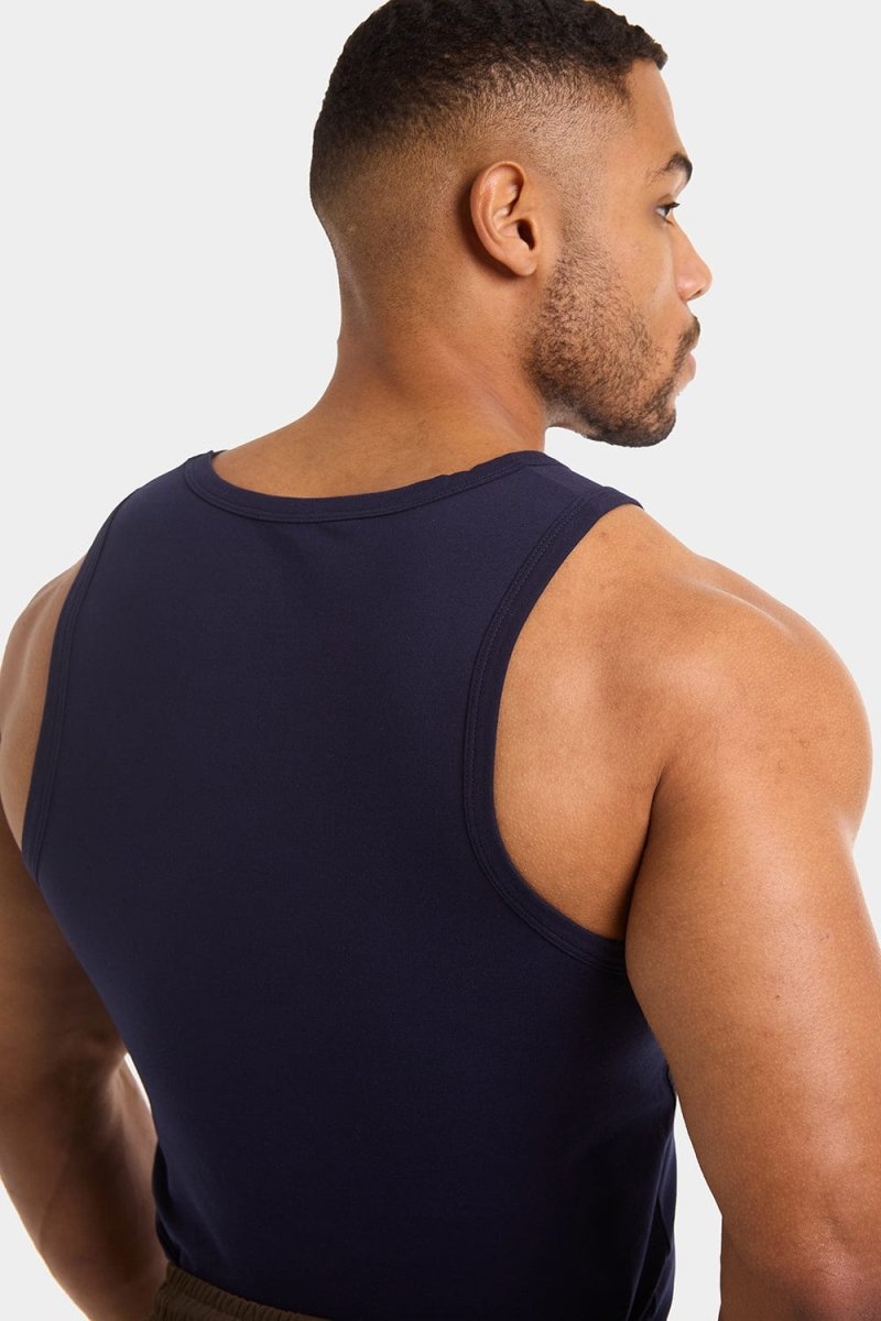 Muscle Fit Vest in True Navy - TAILORED ATHLETE - ROW