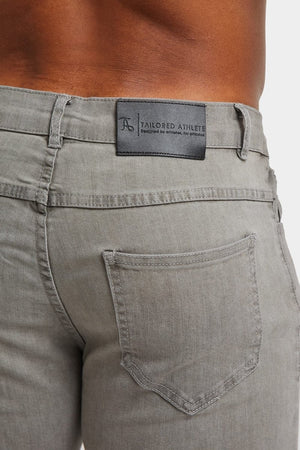 Muscle Fit Jeans in Light Grey - TAILORED ATHLETE - ROW