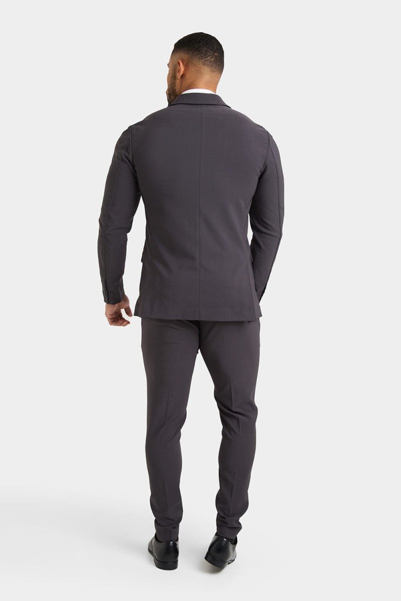 True Muscle Fit Tech Suit Jacket in Slate Grey - TAILORED ATHLETE - ROW