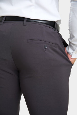 True Muscle Fit Tech Suit Trousers in Slate Grey - TAILORED ATHLETE - ROW