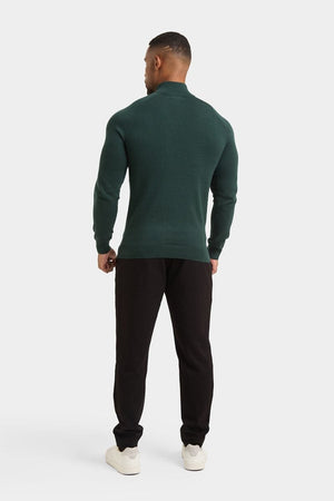 Half Zip Neck in Racing Green - TAILORED ATHLETE - ROW