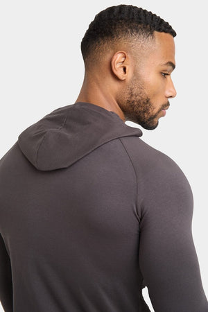 Hooded Top in Dark Charcoal - TAILORED ATHLETE - ROW