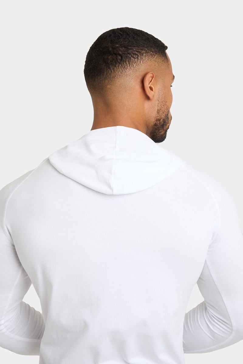 Hooded Top in White - TAILORED ATHLETE - ROW