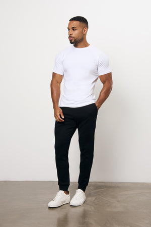Interlock Sweat Jogger in Black