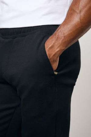 Interlock Sweat Jogger in Black