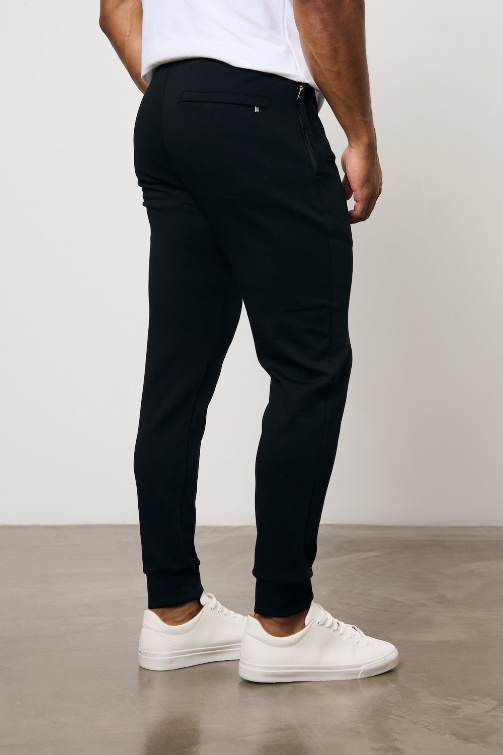 Interlock Sweat Jogger in Black