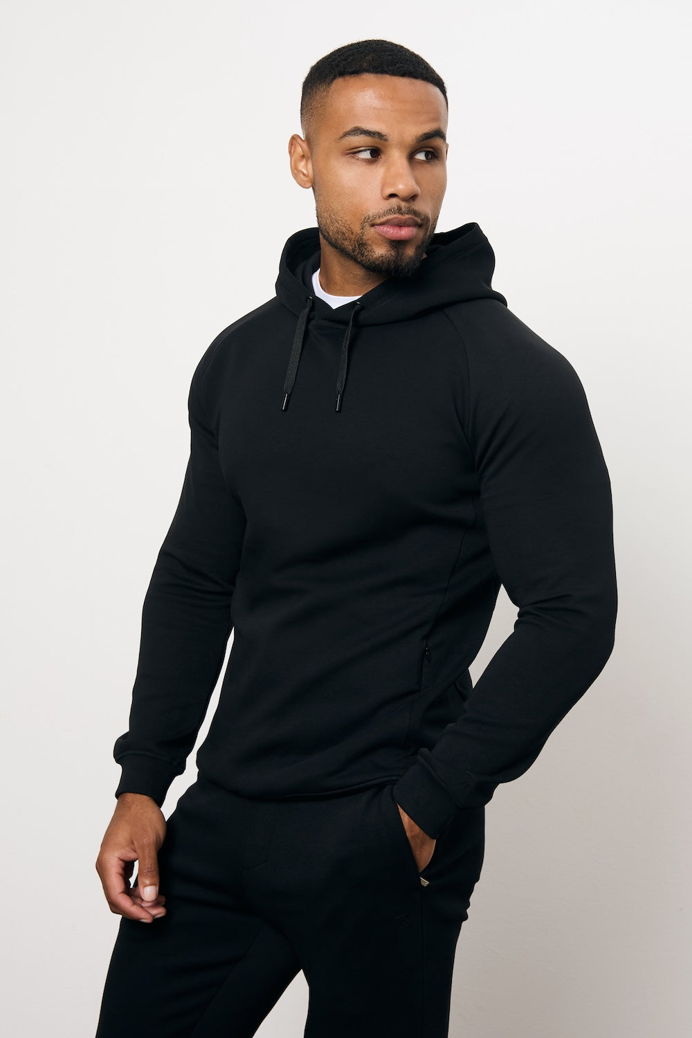 Interlock Hoodie Sweat in Black