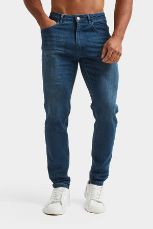 Muscle Fit Jeans in Mid Blue - TAILORED ATHLETE - ROW