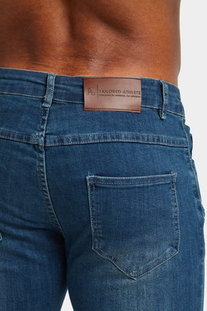 Muscle Fit Jeans in Mid Blue - TAILORED ATHLETE - ROW