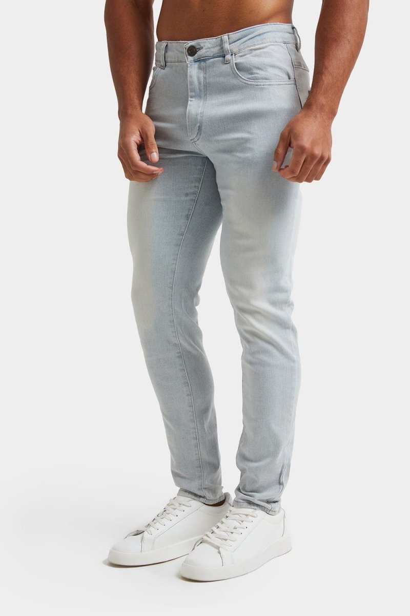 Muscle Fit Jeans in Sky Blue - TAILORED ATHLETE - ROW